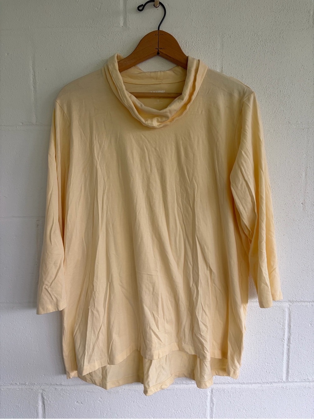Lands’ End - Women's Cream Cowl Neck Long Sleeve Top
